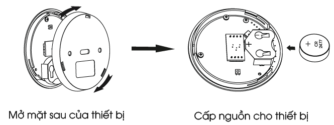 Lắp pin cho cảm biến sử dụng nguồn pin (Dừng bán)